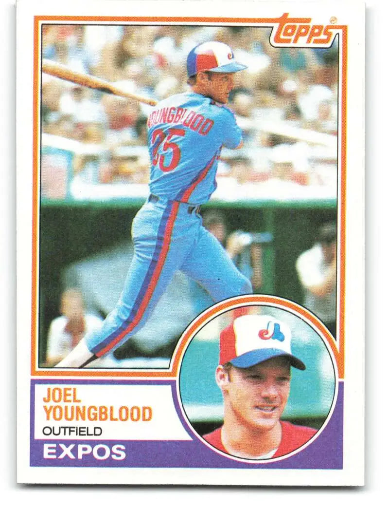 1983 Topps #265 Joel Youngblood EX Excellent Montreal Expos Baseball Card - Baseball Card Single