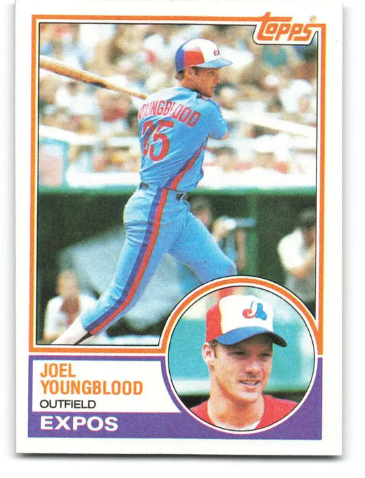 1983 Topps #265 Joel Youngblood EX Excellent Montreal Expos Baseball Card - Baseball Card Single