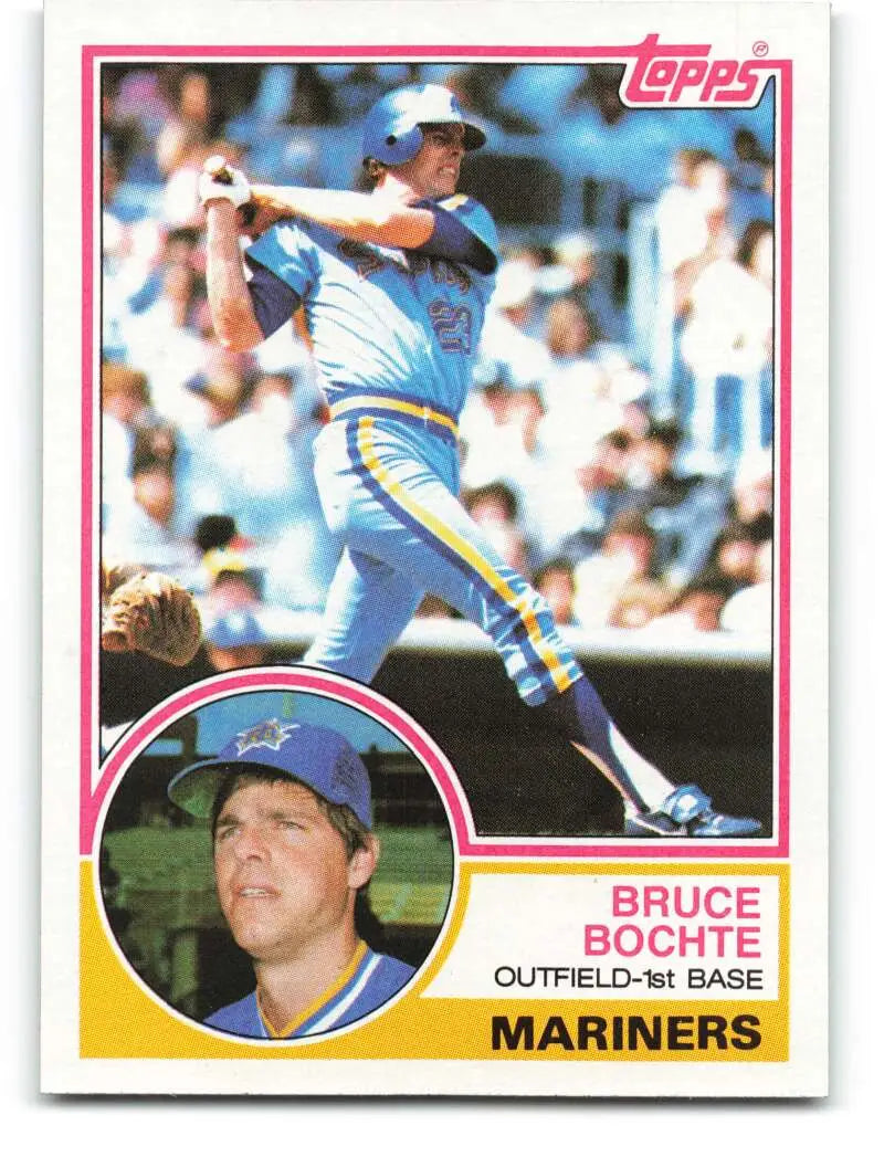 1983 Topps #28 Bruce Bochte EX Excellent Seattle Mariners Baseball Card - Baseball Card Single