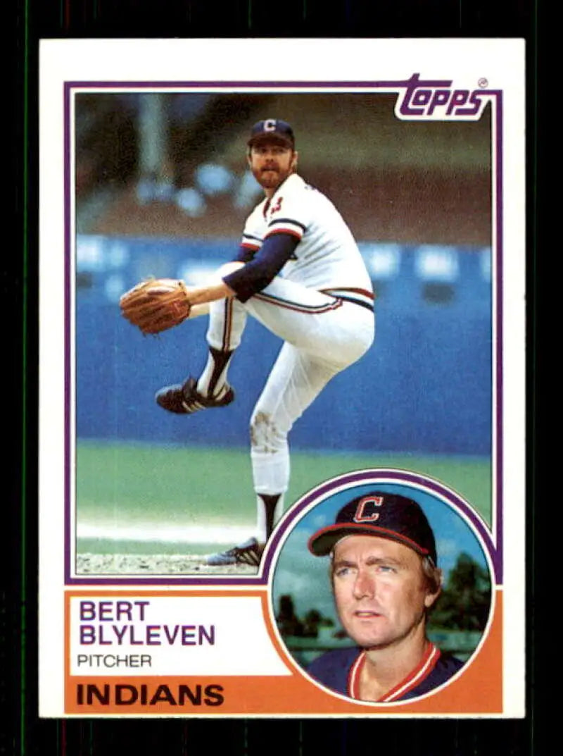 1983 Topps #280 Bert Blyleven EX Excellent Cleveland Indians Baseball Card - Baseball Card Single