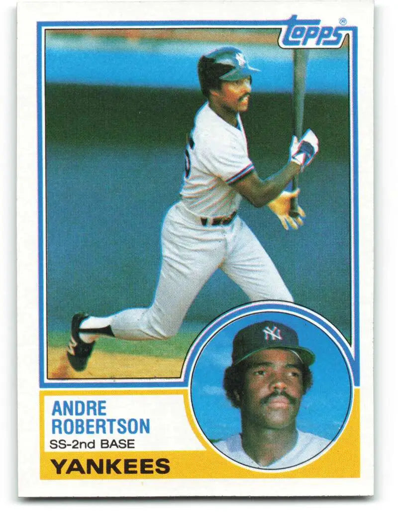 1983 Topps #281 Andre Robertson EX Excellent New York Yankees Baseball Card - Baseball Card Single
