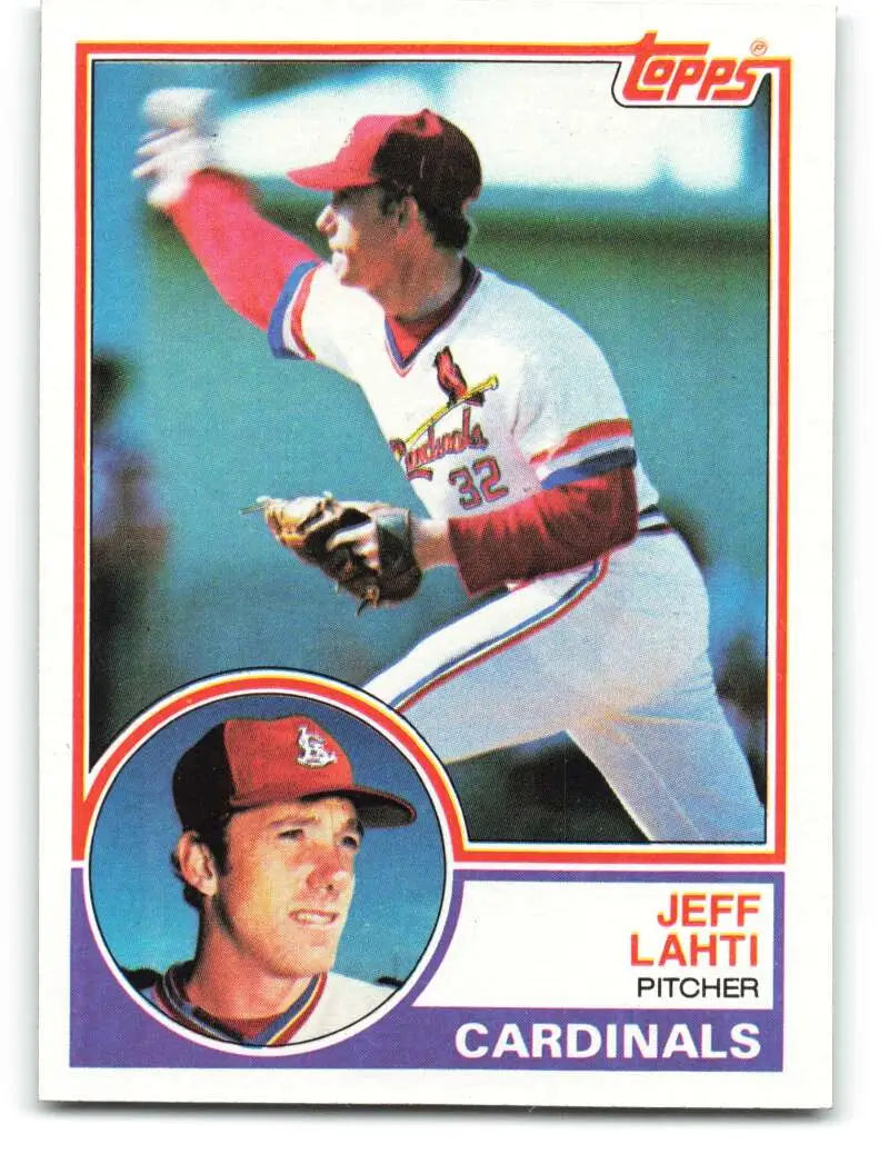 1983 Topps #284 Jeff Lahti EX Excellent RC Rookie St. Louis Cardinals Baseball Card - Baseball Card Single