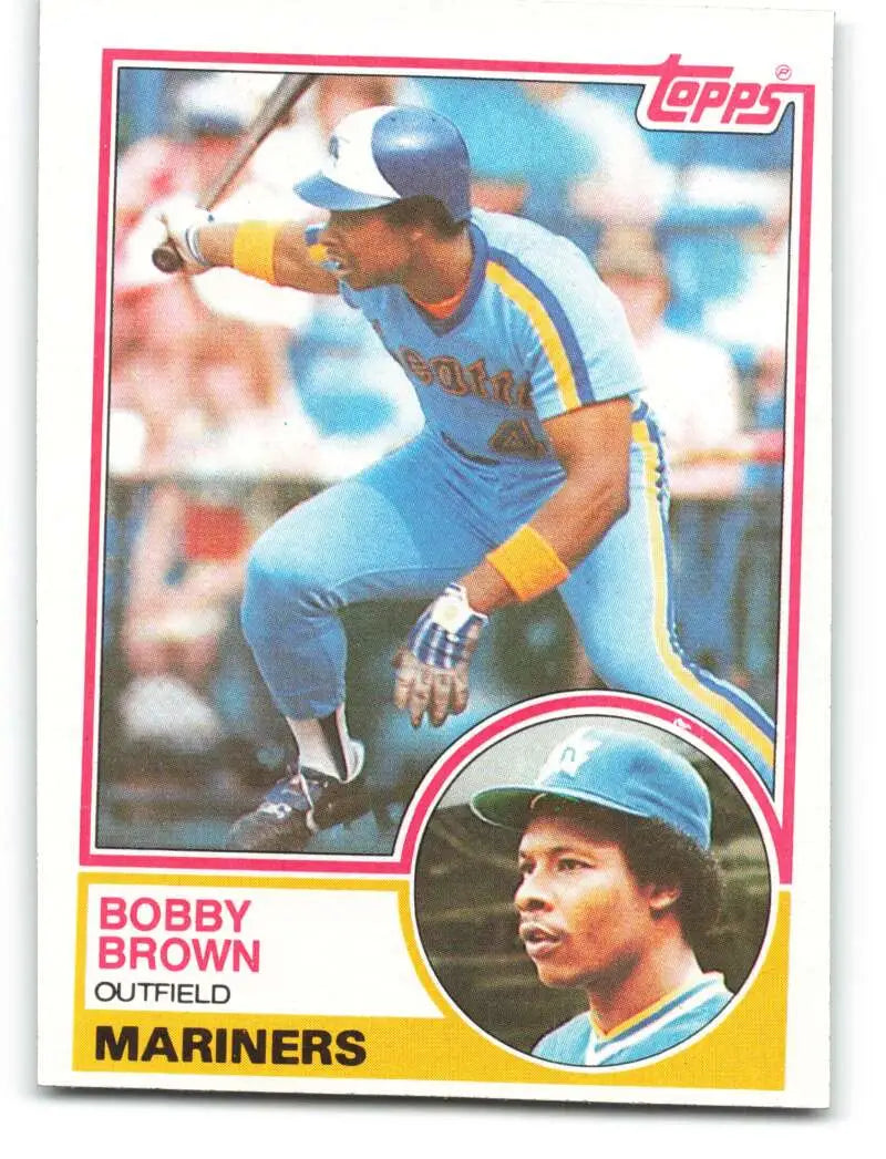 1983 Topps #287 Bobby Brown EX Excellent Seattle Mariners Baseball Card - Baseball Card Single