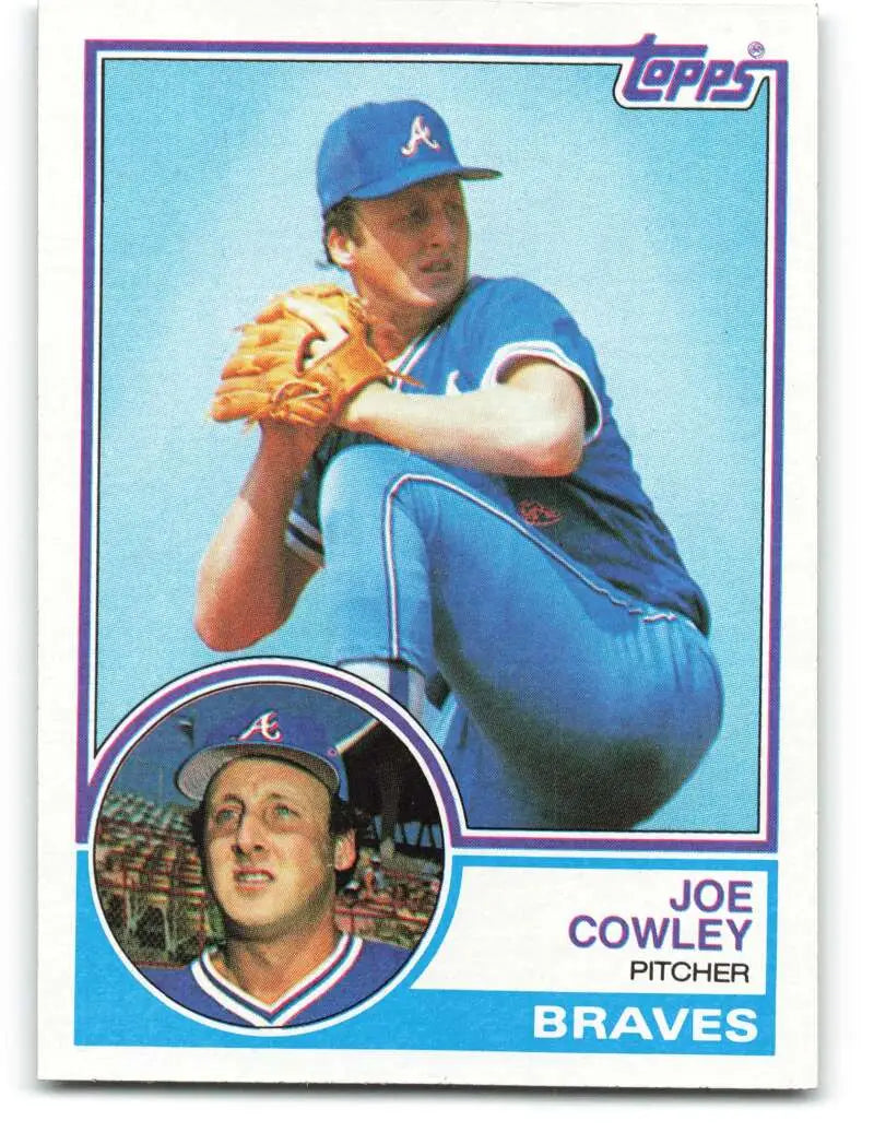 1983 Topps #288 Joe Cowley EX Excellent RC Rookie Atlanta Braves Baseball Card - Baseball Card Single