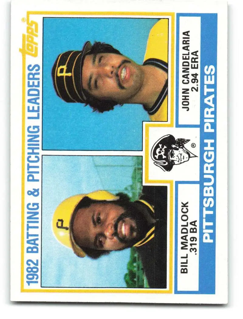 1983 Topps #291 Bill Madlock/John Candelaria EX Excellent Pittsburgh Pirates Baseball Card - Baseball Card Single