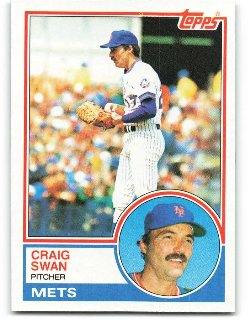 1983 Topps #292 Craig Swan EX Excellent New York Mets Baseball Card - Baseball Card Single