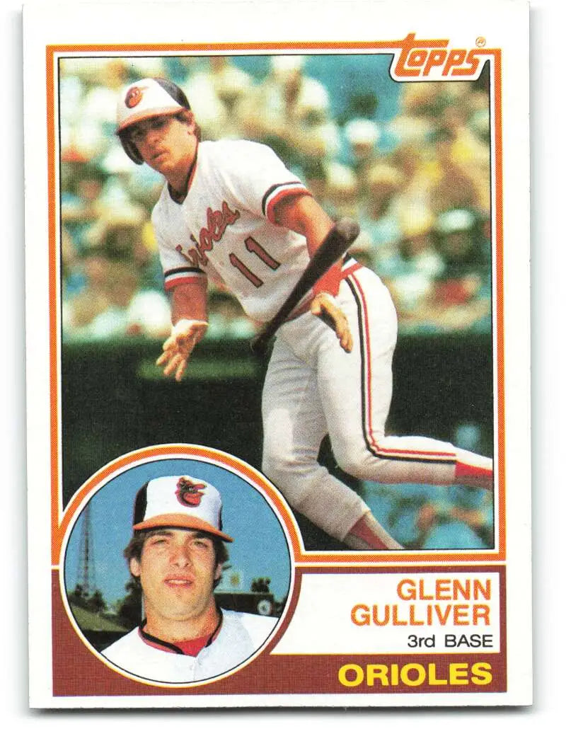 1983 Topps #293 Glenn Gulliver EX Excellent RC Rookie Baltimore Orioles Baseball Card - Baseball Card Single