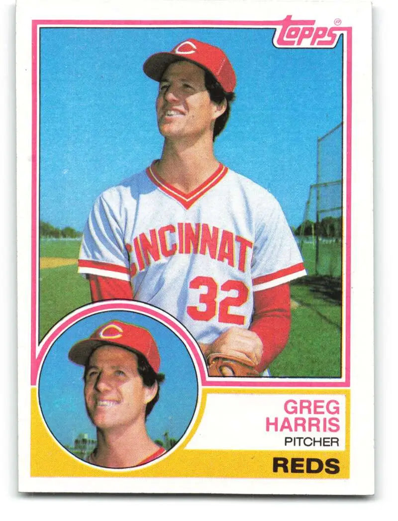 1983 Topps #296 Greg Harris EX Excellent Cincinnati Reds Baseball Card - Baseball Card Single