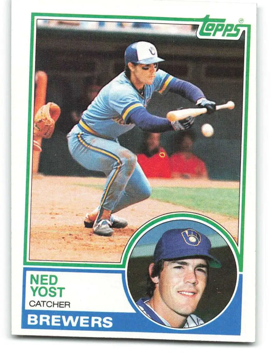 1983 Topps #297 Ned Yost EX Excellent Milwaukee Brewers Baseball Card - Baseball Card Single
