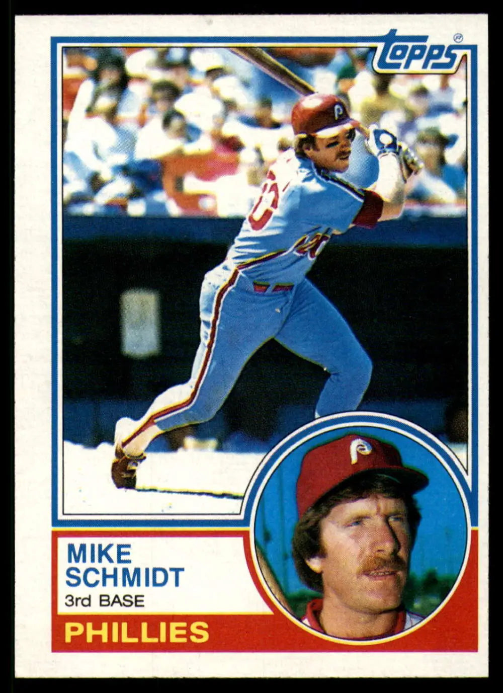 1983 Topps #300 Mike Schmidt EX Excellent Philadelphia Phillies Baseball Card - Baseball Card Single