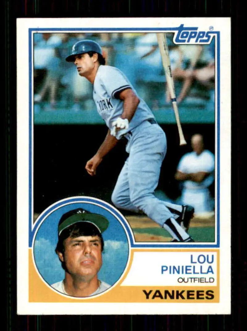 1983 Topps #307 Lou Piniella EX Excellent New York Yankees Baseball Card - Baseball Card Single