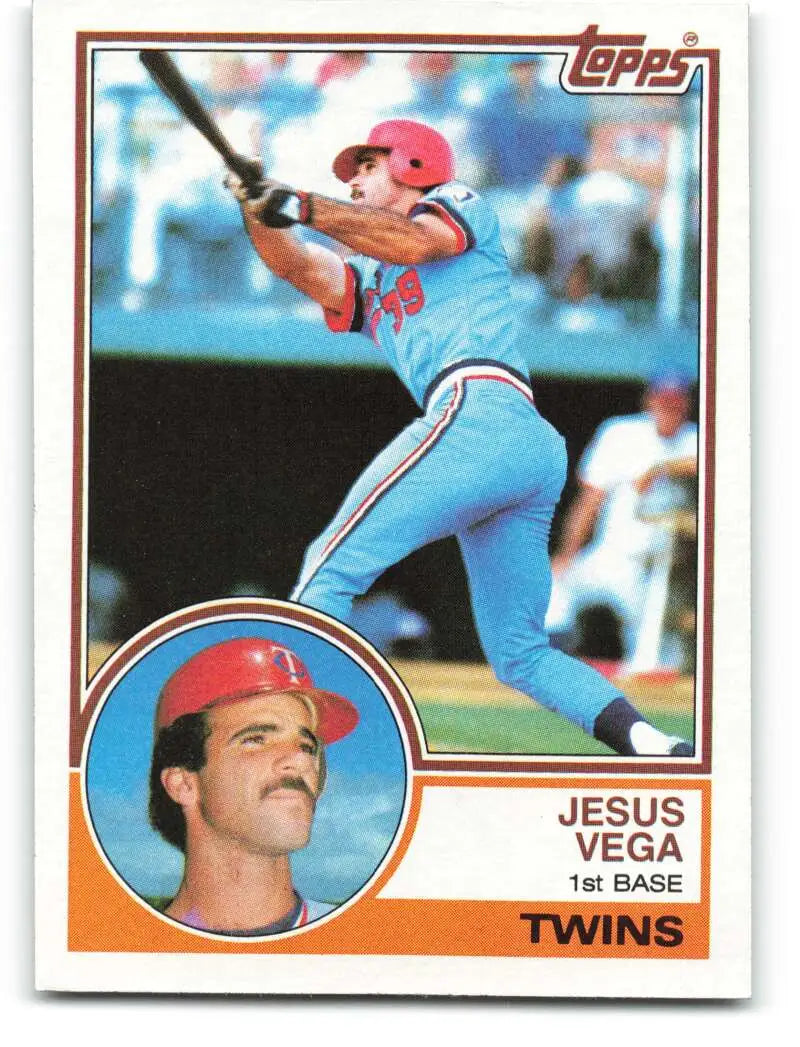 1983 Topps #308 Jesus Vega EX Excellent Minnesota Twins Baseball Card - Baseball Card Single