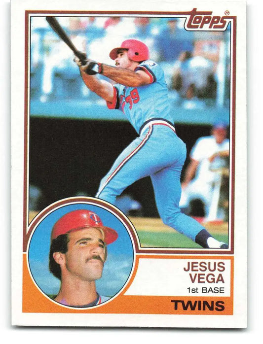 1983 Topps #308 Jesus Vega EX Excellent Minnesota Twins Baseball Card - Baseball Card Single