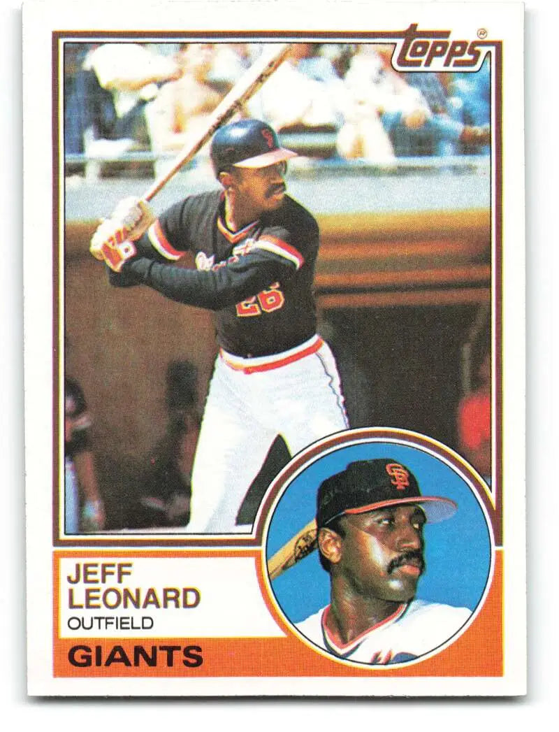 1983 Topps #309 Jeffrey Leonard EX Excellent San Francisco Giants Baseball Card - Baseball Card Single