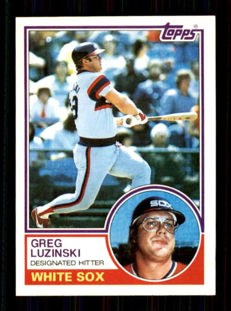 1983 Topps #310 Greg Luzinski EX Excellent Chicago White Sox Baseball Card - Baseball Card Single