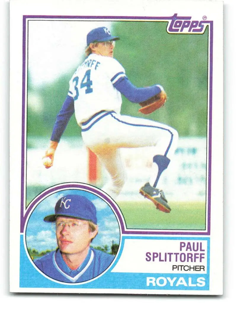 1983 Topps #316 Paul Splittorff EX Excellent Kansas City Royals Baseball Card - Baseball Card Single