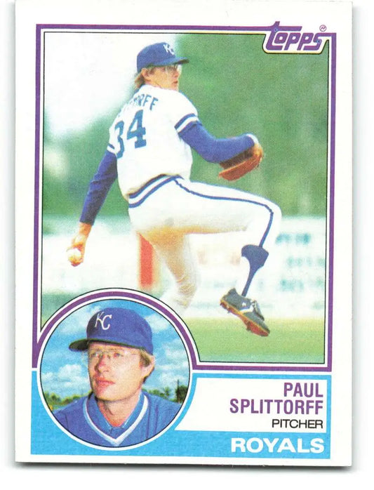 1983 Topps #316 Paul Splittorff EX Excellent Kansas City Royals Baseball Card - Baseball Card Single