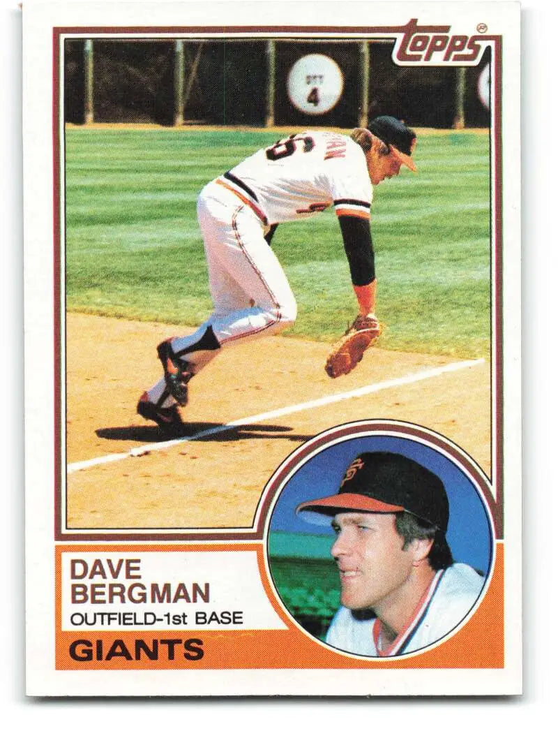 1983 Topps #32 Dave Bergman EX Excellent San Francisco Giants Baseball Card - Baseball Card Single