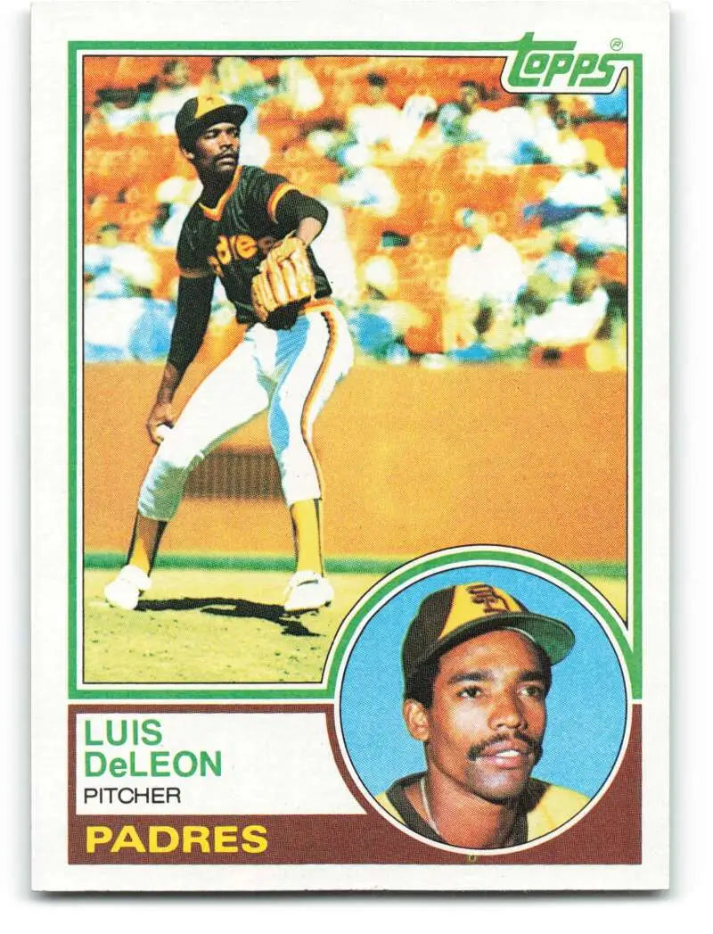 1983 Topps #323 Luis DeLeon EX Excellent San Diego Padres Baseball Card - Baseball Card Single