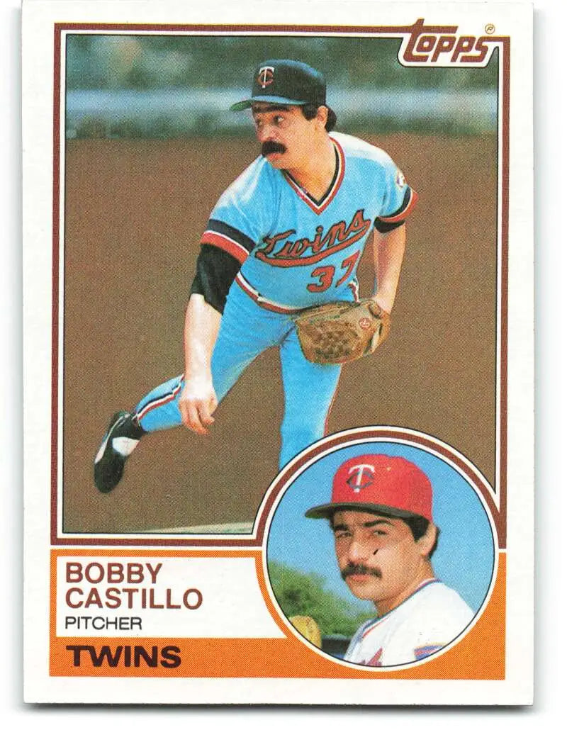 1983 Topps #327 Bobby Castillo EX Excellent Minnesota Twins Baseball Card - Baseball Card Single