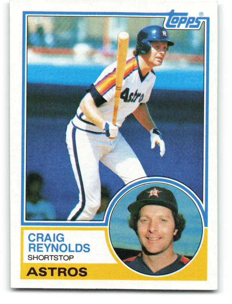 1983 Topps #328 Craig Reynolds EX Excellent Houston Astros Baseball Card - Baseball Card Single