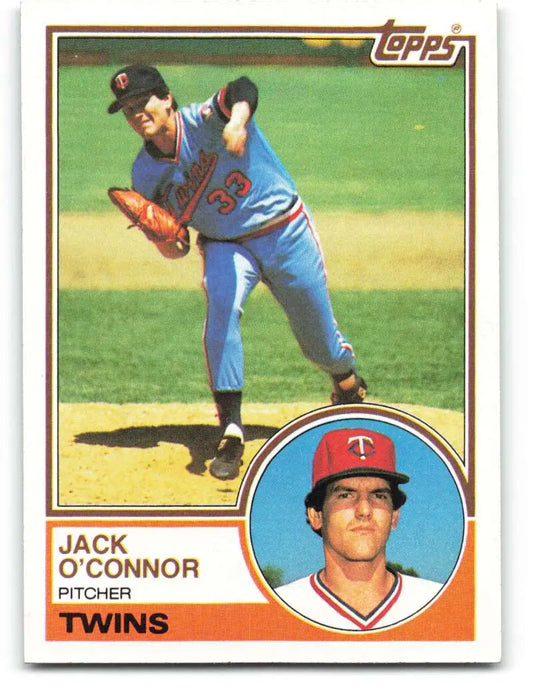1983 Topps #33 Jack O’Connor EX Excellent Minnesota Twins Baseball Card - Baseball Card Single