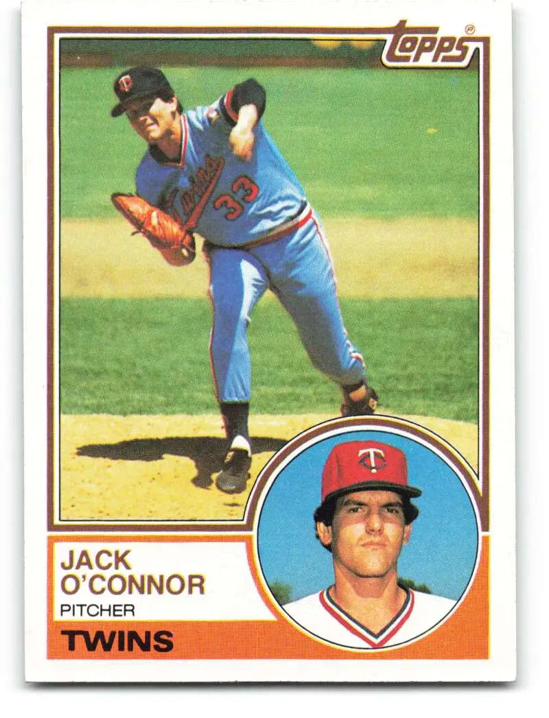 1983 Topps #33 Jack O’Connor EX Excellent Minnesota Twins Baseball Card - Baseball Card Single