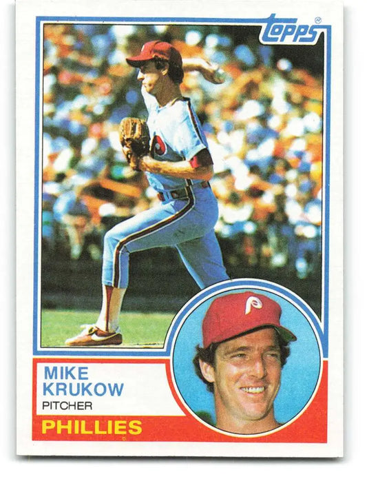 1983 Topps #331 Mike Krukow EX Excellent Philadelphia Phillies Baseball Card - Baseball Card Single