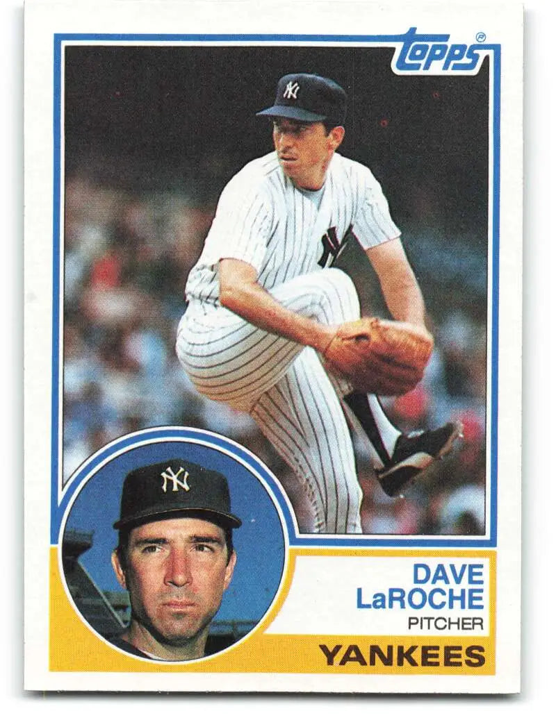 1983 Topps #333 Dave LaRoche EX Excellent New York Yankees Baseball Card - Baseball Card Single