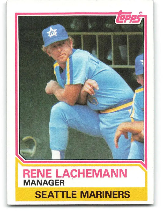 1983 Topps #336 Rene Lachemann EX Excellent Seattle Mariners Baseball Card
