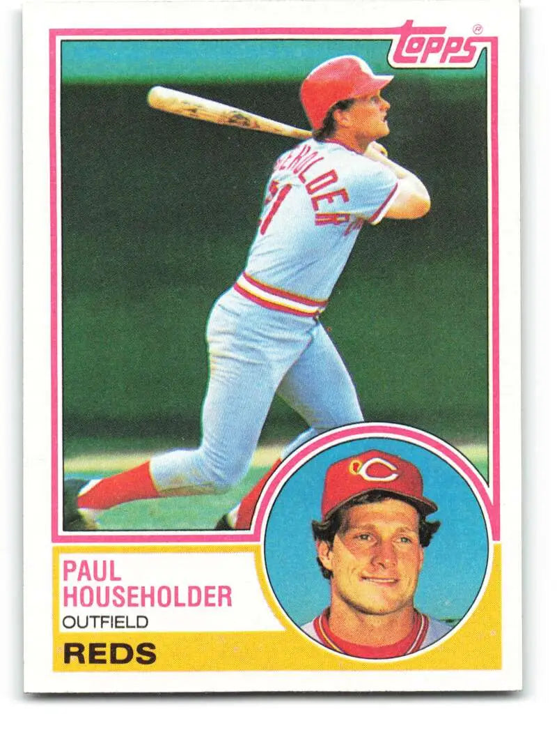 1983 Topps #34 Paul Householder EX Excellent Cincinnati Reds Baseball Card - Baseball Card Single