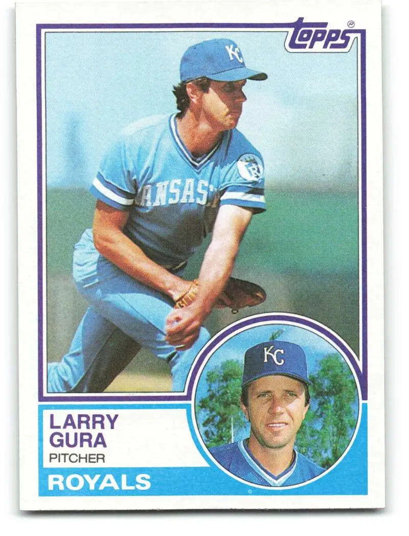 1983 Topps #340 Larry Gura EX Excellent Kansas City Royals Baseball Card - Baseball Card Single