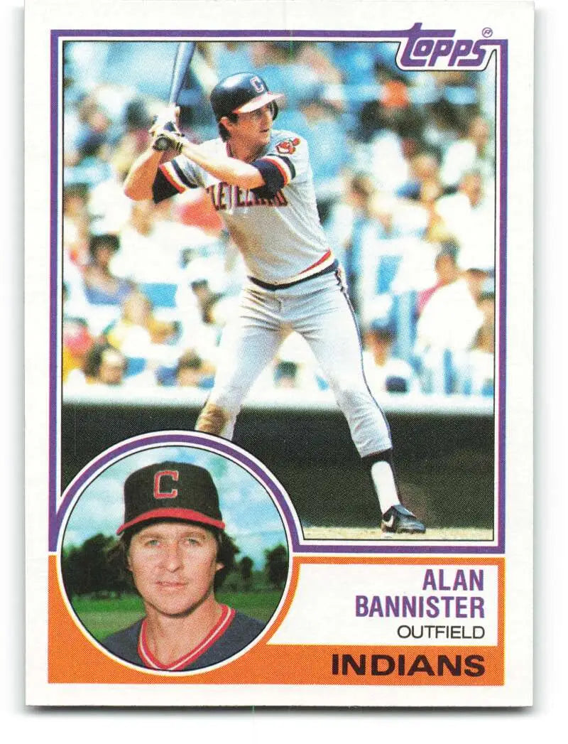 1983 Topps #348 Alan Bannister EX Excellent Cleveland Indians Baseball Card - Baseball Card Single