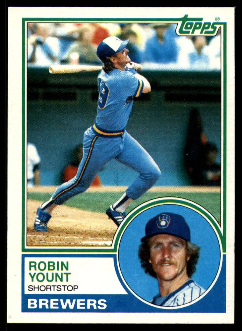 1983 Topps #350 Robin Yount EX Excellent Milwaukee Brewers Baseball Card - Baseball Card Single