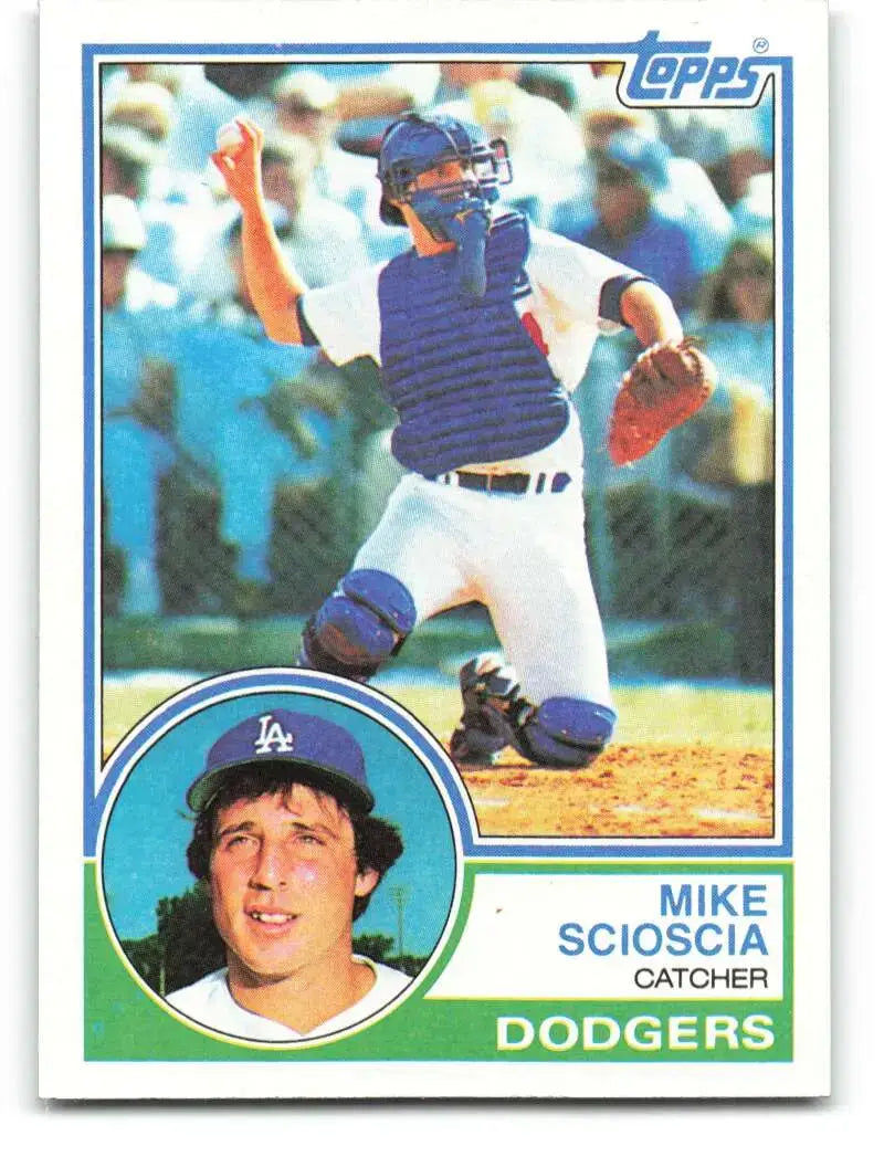 1983 Topps #352 Mike Scioscia EX Excellent Los Angeles Dodgers Baseball Card - Baseball Card Single