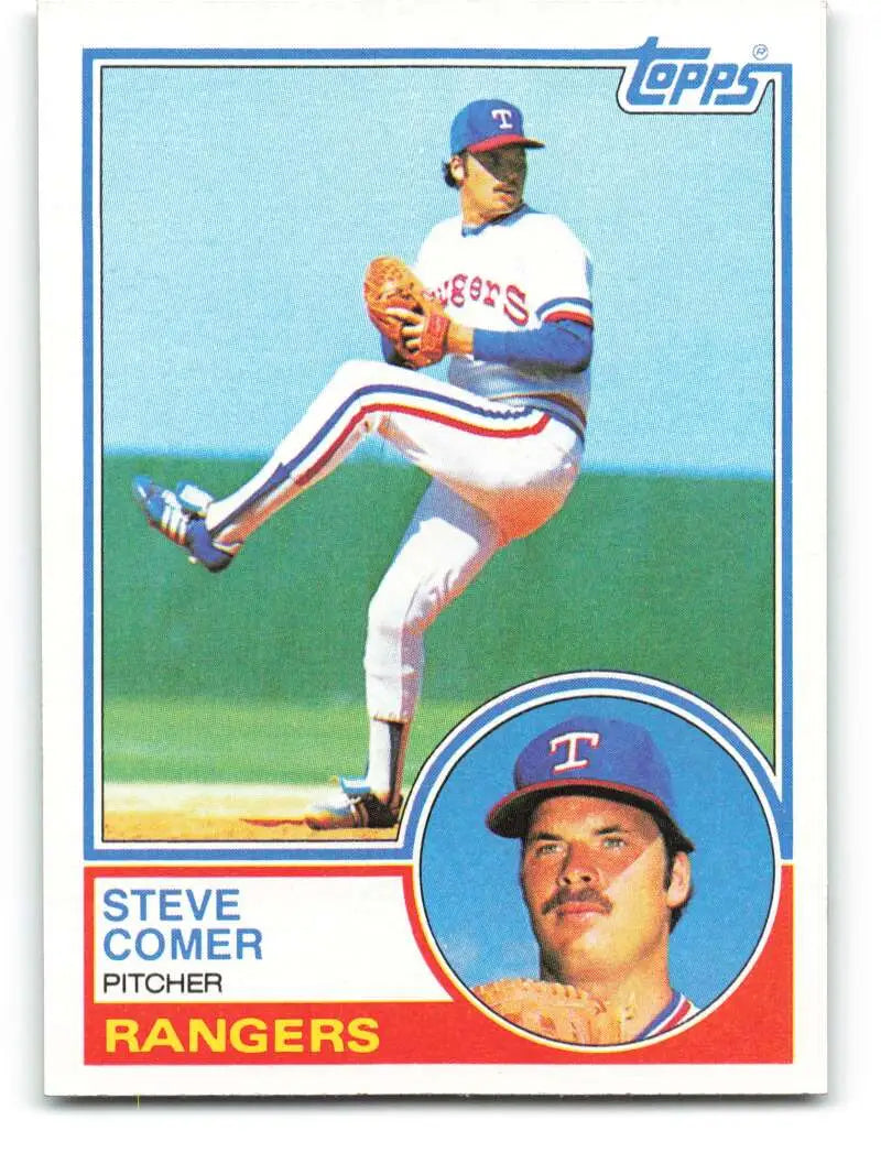 1983 Topps #353 Steve Comer EX Excellent Texas Rangers Baseball Card - Baseball Card Single