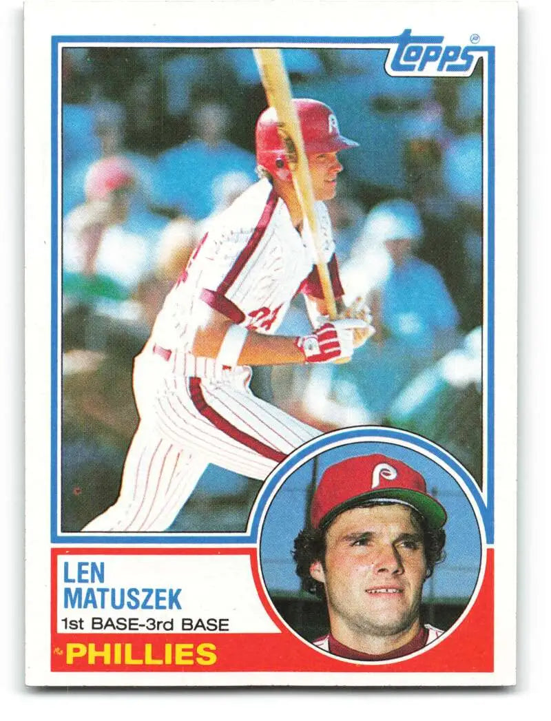 1983 Topps #357 Len Matuszek EX Excellent RC Rookie Philadelphia Phillies Baseball Card - Baseball Card Single