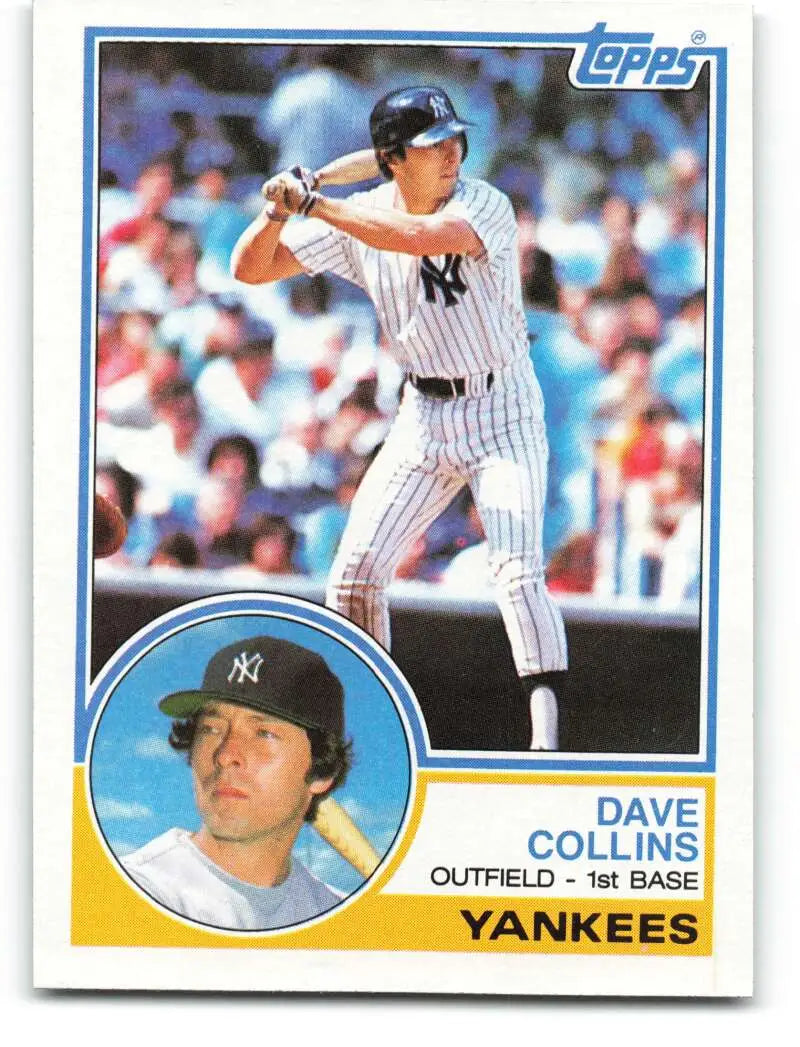 1983 Topps #359 Dave Collins EX Excellent New York Yankees Baseball Card - Baseball Card Single