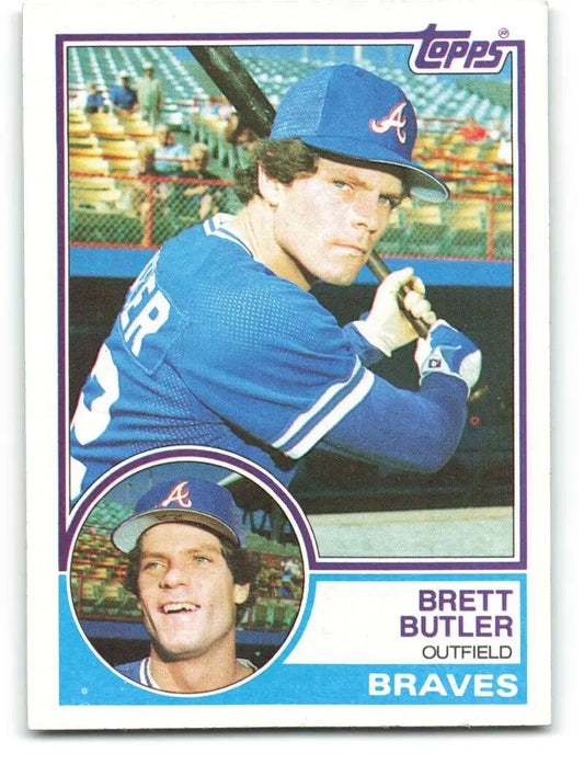 1983 Topps #364 Brett Butler EX Excellent Atlanta Braves Baseball Card - Baseball Card Single