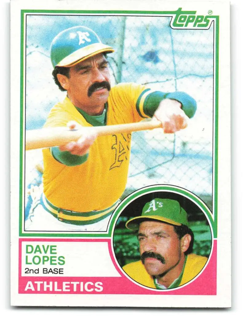 1983 Topps #365 Davey Lopes EX Excellent Oakland Athletics Baseball Card - Baseball Card Single