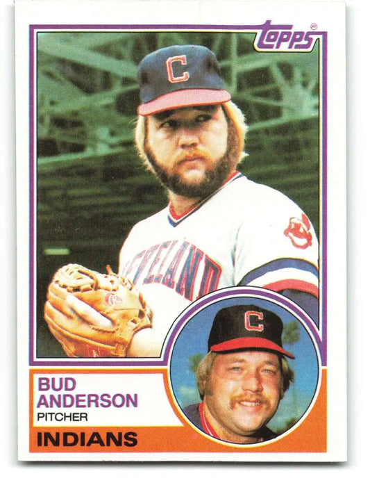 1983 Topps #367 Bud Anderson EX Excellent Cleveland Indians Baseball Card - Baseball Card Single