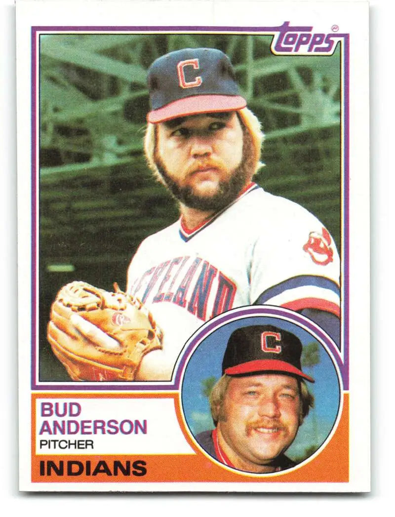 1983 Topps #367 Bud Anderson EX Excellent Cleveland Indians Baseball Card - Baseball Card Single