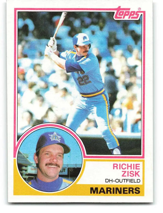 1983 Topps #368 Richie Zisk EX Excellent Seattle Mariners Baseball Card - Baseball Card Single