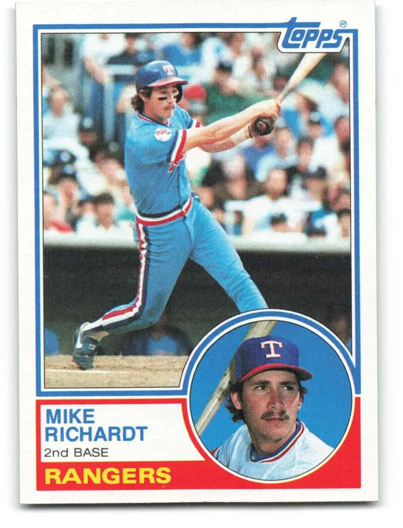 1983 Topps #371 Mike Richardt EX Excellent Texas Rangers Baseball Card - Baseball Card Single