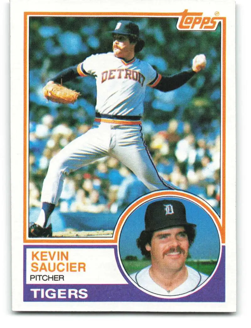 1983 Topps #373 Kevin Saucier EX Excellent Detroit Tigers Baseball Card - Baseball Card Single