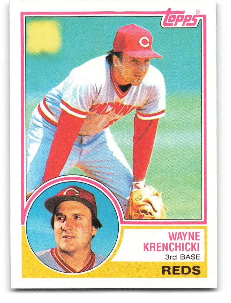 1983 Topps #374 Wayne Krenchicki EX Excellent Cincinnati Reds Baseball Card - Baseball Card Single