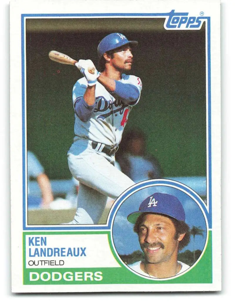1983 Topps #376 Ken Landreaux EX Excellent Los Angeles Dodgers Baseball Card - Baseball Card Single