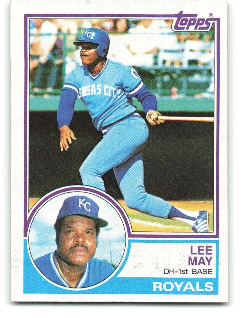 1983 Topps #377 Lee May EX Excellent Kansas City Royals Baseball Card - Baseball Card Single