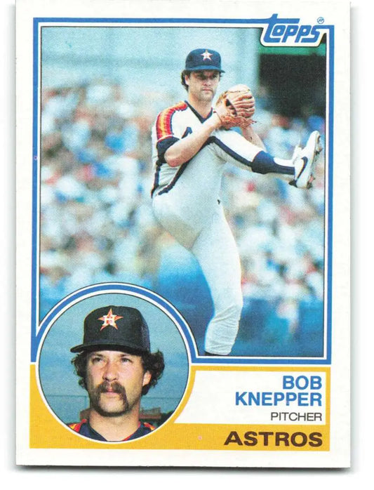 1983 Topps #382 Bob Knepper EX Excellent Houston Astros Baseball Card - Baseball Card Single