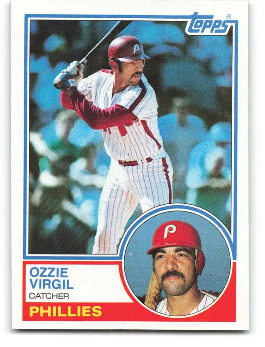 1983 Topps #383 Ozzie Virgil EX Excellent Philadelphia Phillies Baseball Card - Baseball Card Single